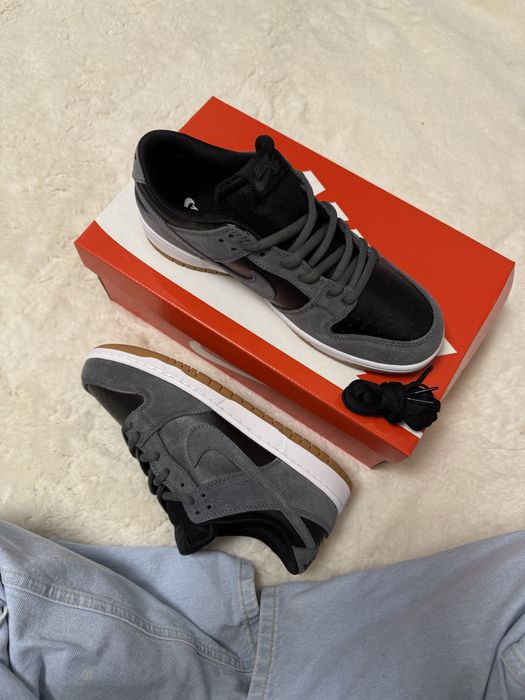(38-45) кросівки Nike SB Dunk Low TRD Dark Grey Black чорні з сірим