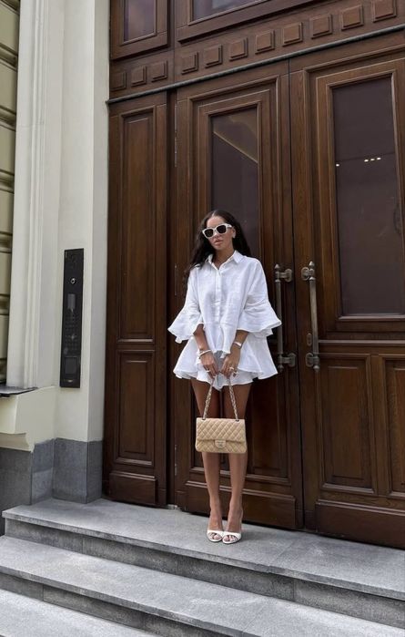 Костюм білий льняний