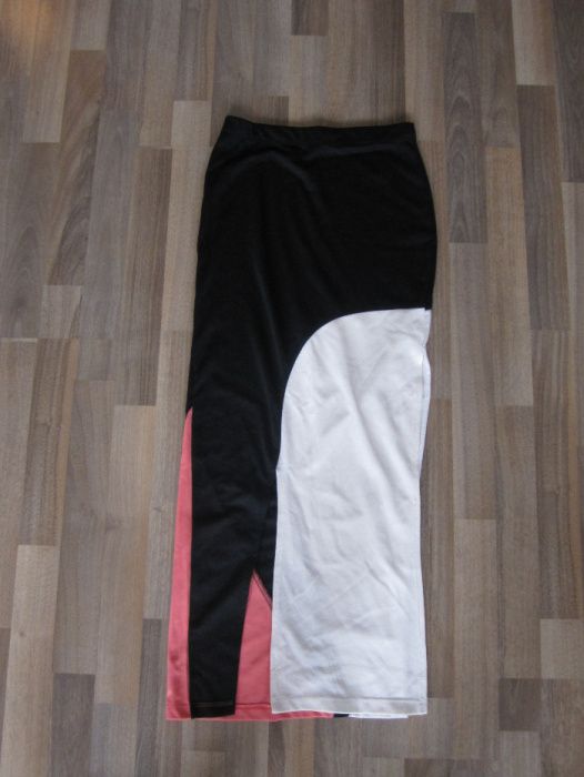 Spódnica trójkolorowa, Długa, do kostek, maxi,