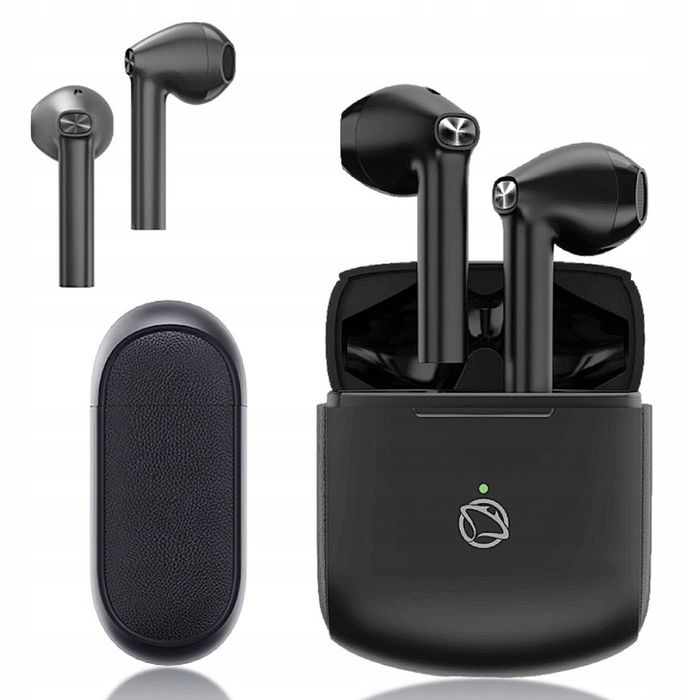 Słuchawki Bezprzewodowe Douszne Manta Rytmo X Czarne Tws Mikrofon 59ms