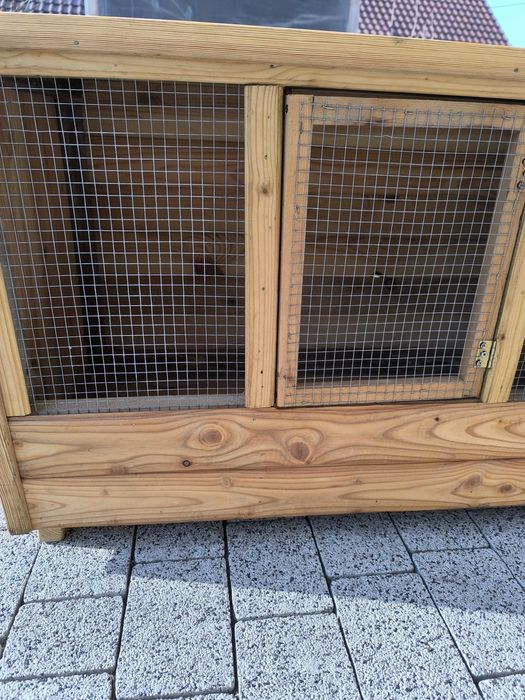 Klatka dla królików z drewna, 105 cm, wysyłka 50 zł