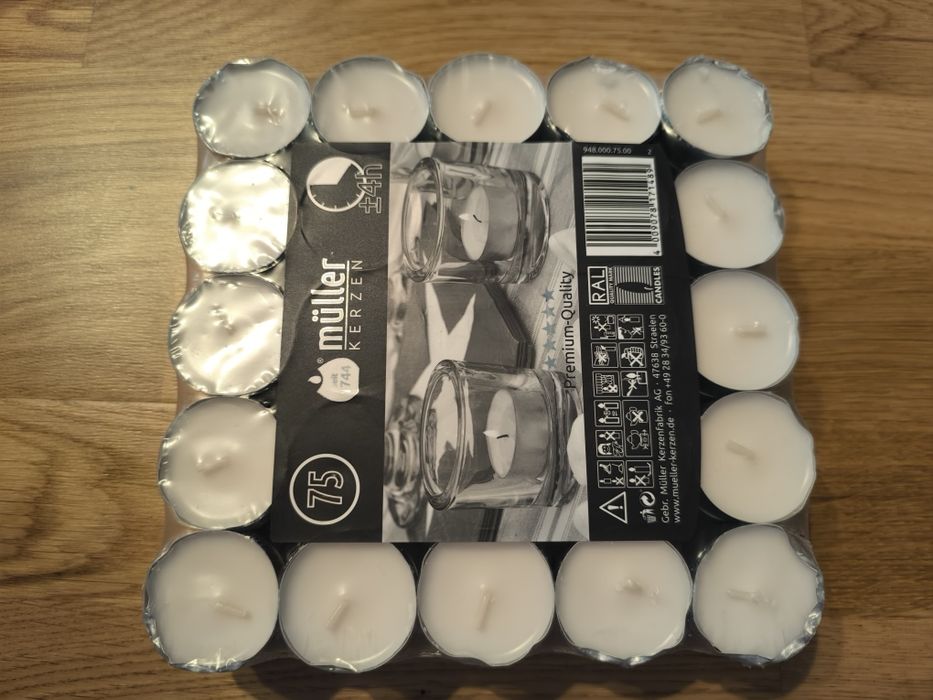 Zestaw podgrzewaczy białych premium 75