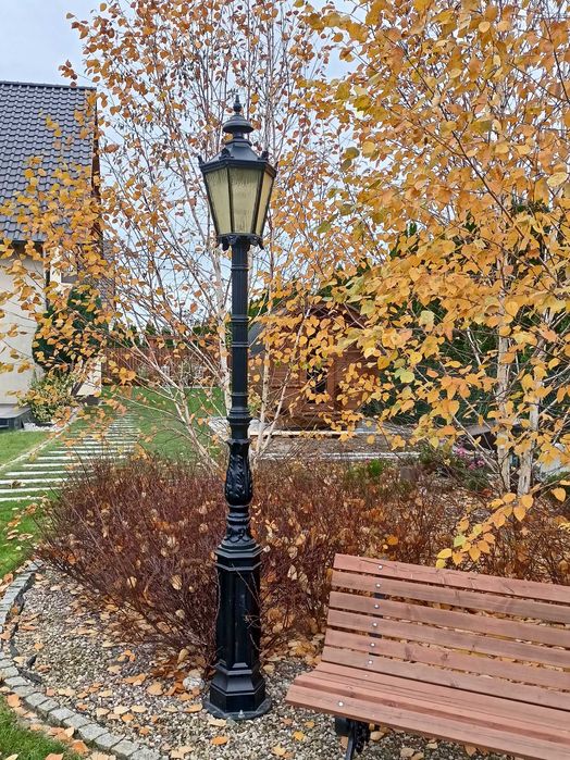 uliczna lampa oświetlenie żeliwna ogród H-260cm gusslaterne latarnia