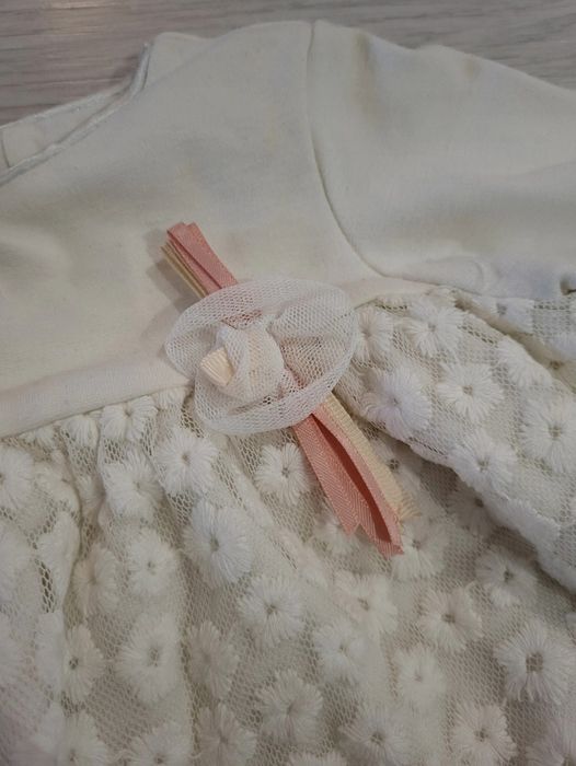 Sukienka do chrztu ecru Mayoral 70