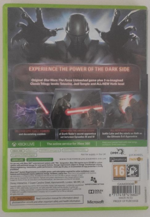Star Wars Force Unleashed Xbox 360