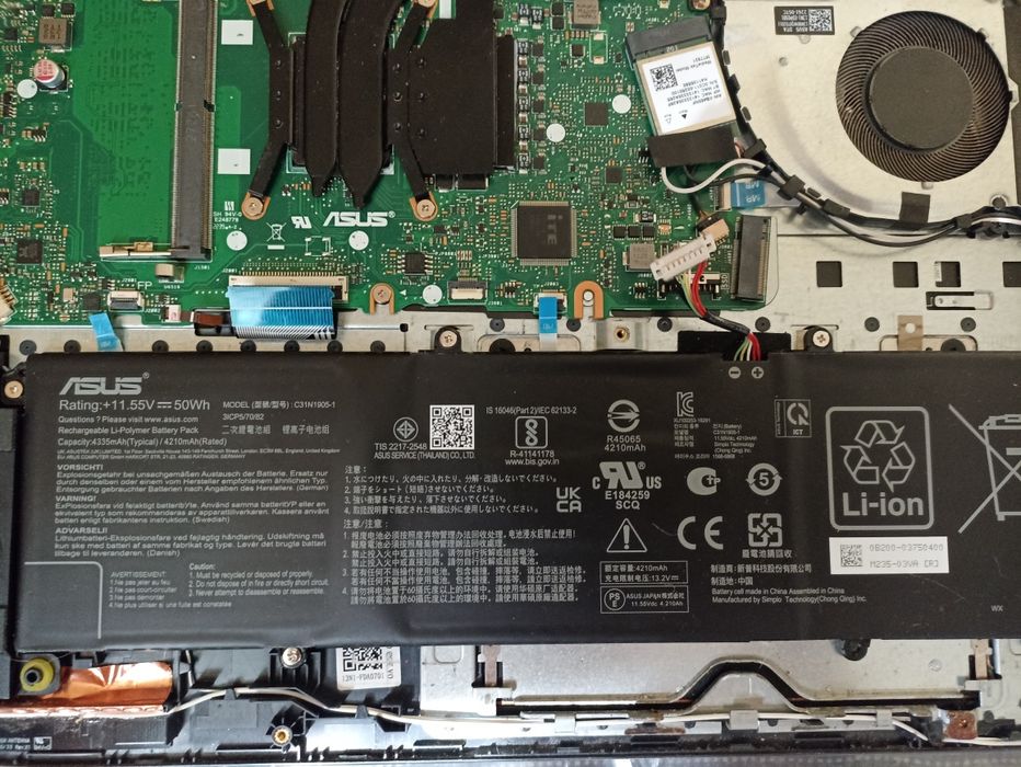 Батарея для asus vivobook рабочая
