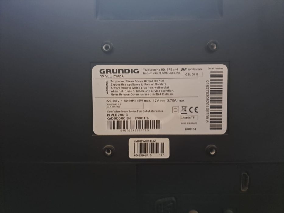 TV Grundig 19 polegadas para peças