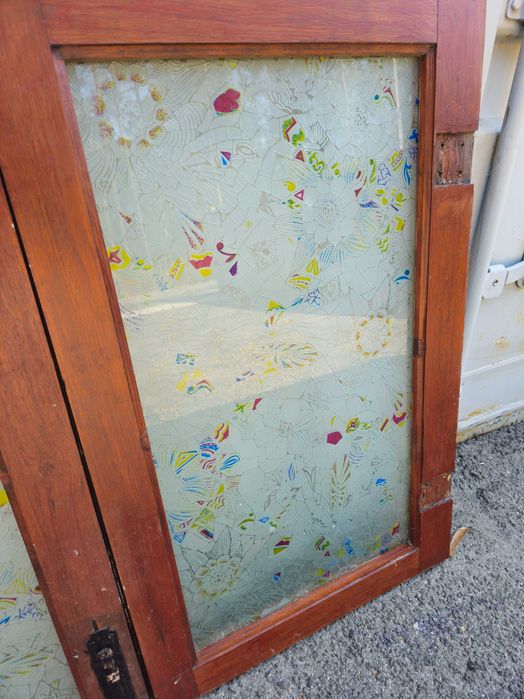 Vitral Janela Madeira Sucupira 1.20mt x97,5cm