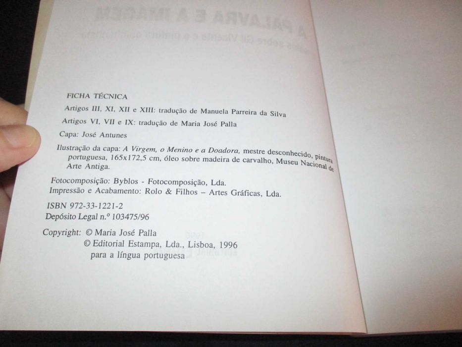 Livro A Palavra e a Imagem Maria José Palla