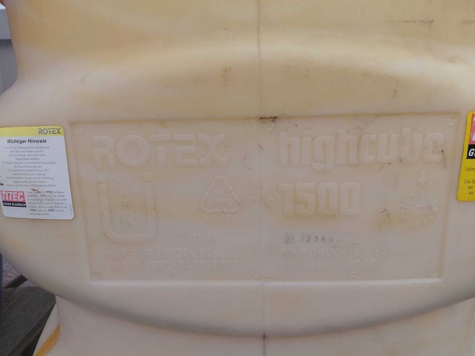 Depósito de gasóleo de 1500 litros