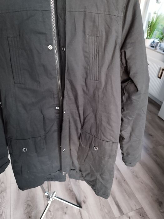 R.164 nowa czarna parka kurtka dla chłopca