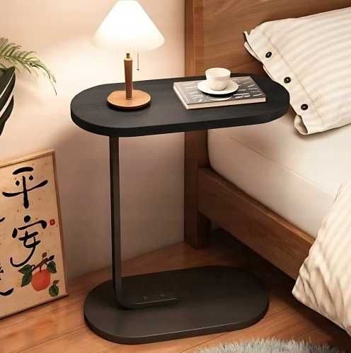 Stolik kawowy boczny nocny Loft czarny 59,5 cm
