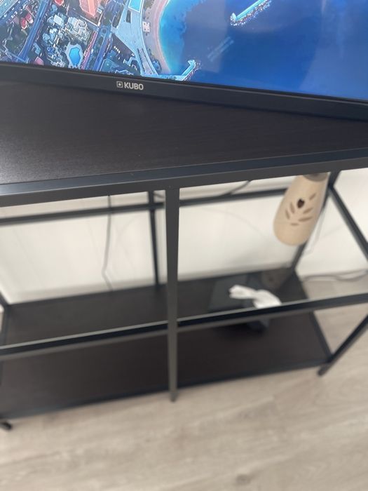 Estante vidro e metal