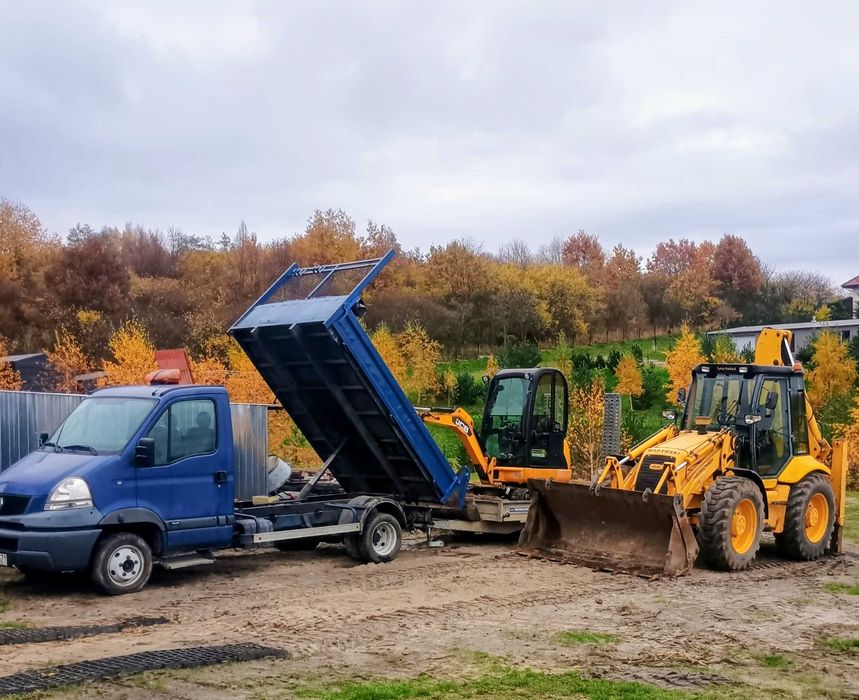 Usługi prace ziemne minikoparka, koparka, wywrotka