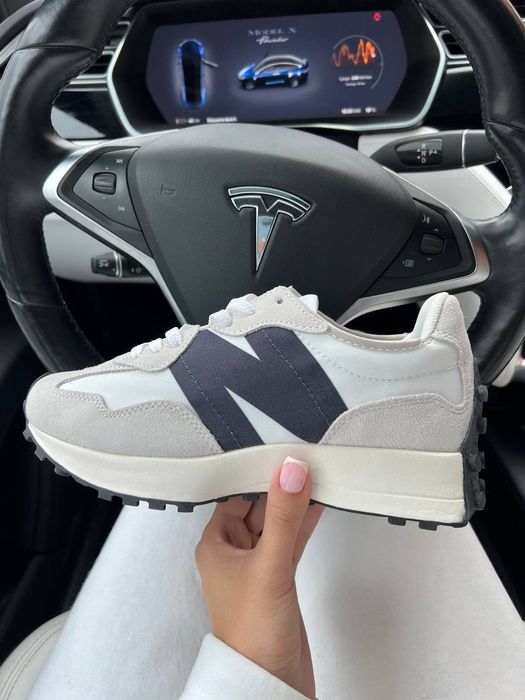 Кросівки Кроссовки New Balance 327 White Black Чорний Білий Кросовки демісезон