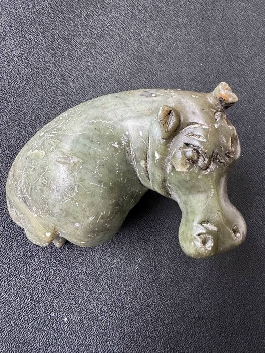 Статуетка бегемот.Африка.Камень.Антиквариат