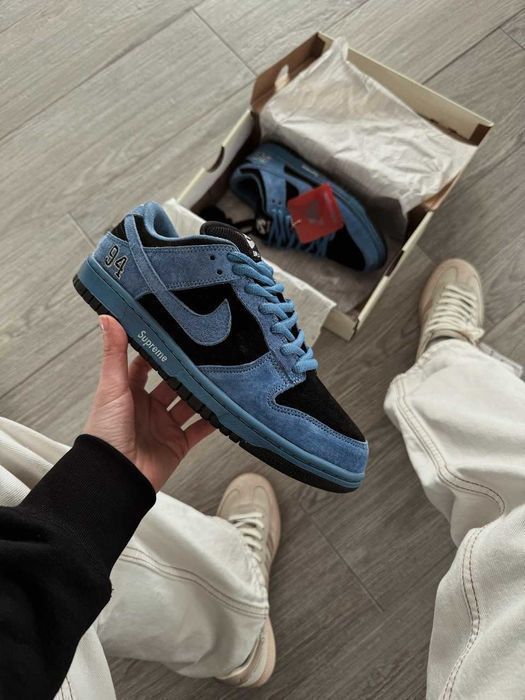 Кросівки Nike SB Dunk Low x Supreme Ocean Fog premium | Кроссовки Найк чоловічі жіночі