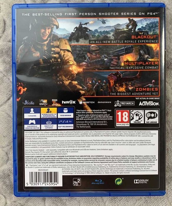 Playstation 4, Call of Duty: Black Ops 4. PS4