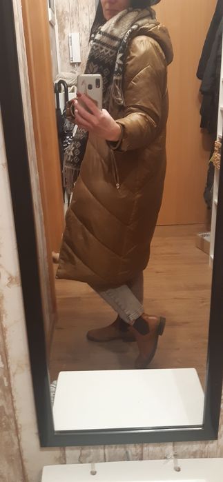 Długa  kurtka zimowa  top secret brązowa  toffi 36