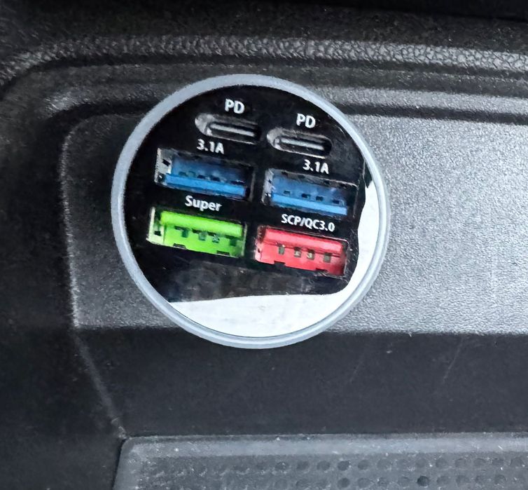 6-in-1 Fast Car Charger / Multi-port Car Charger - szybka ładowarka samochodowa