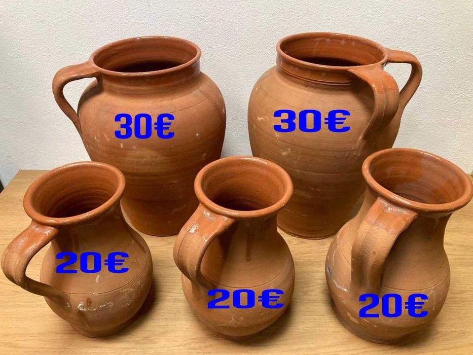 Bilhas ou vasilhas em barro tradicional