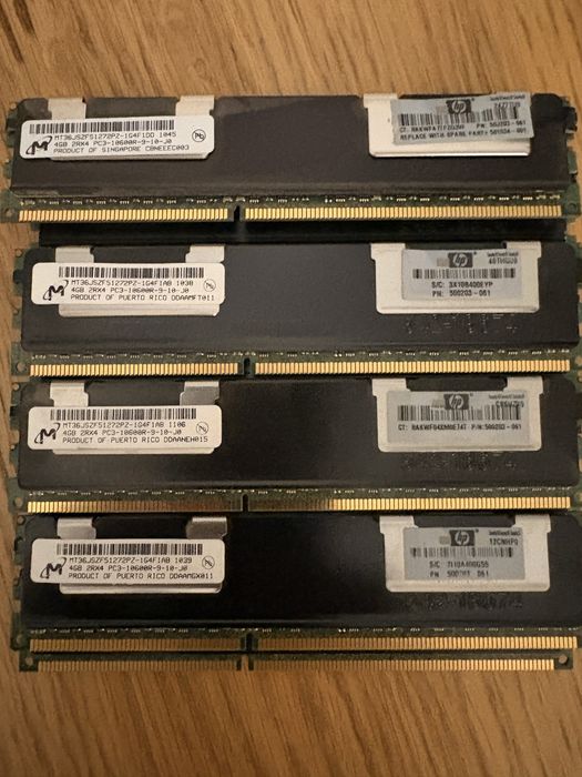 Kit 32GB Memória RAM Server (8x 4GB) Micron DDR3 ECC Registered 1066MHz com Dissipador