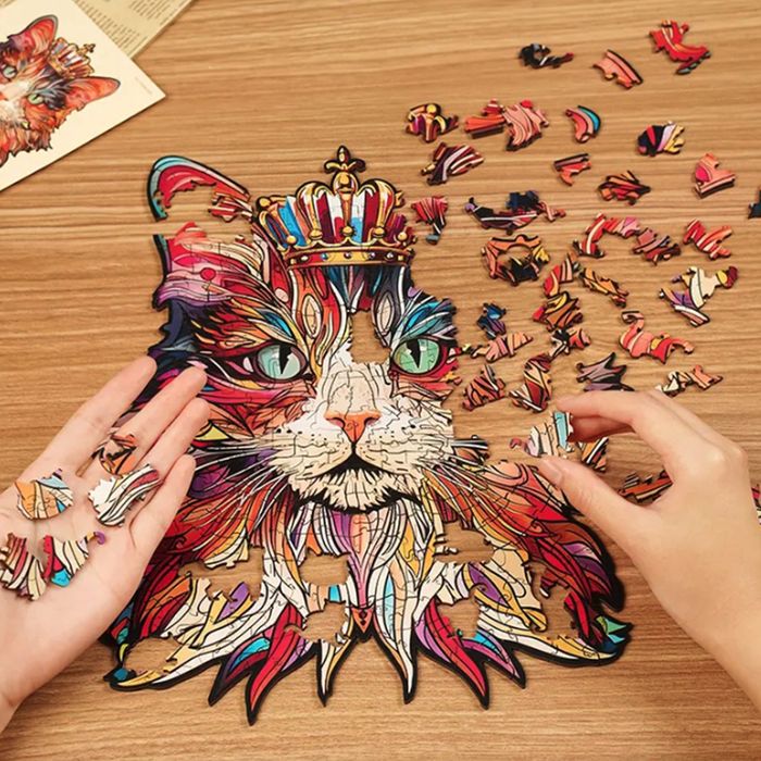 Cat King Drewniane puzzle 3D 200 el.