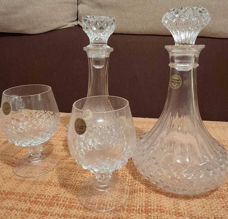 3 Garrafas e 6 copos de Crystal d'Arques425284177233203207