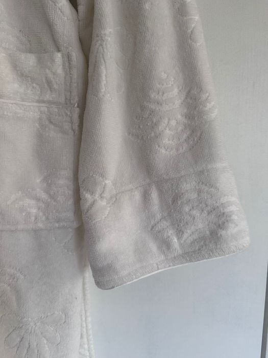 Szlafrok Etam M bawełna 100% biały ecru klasyk