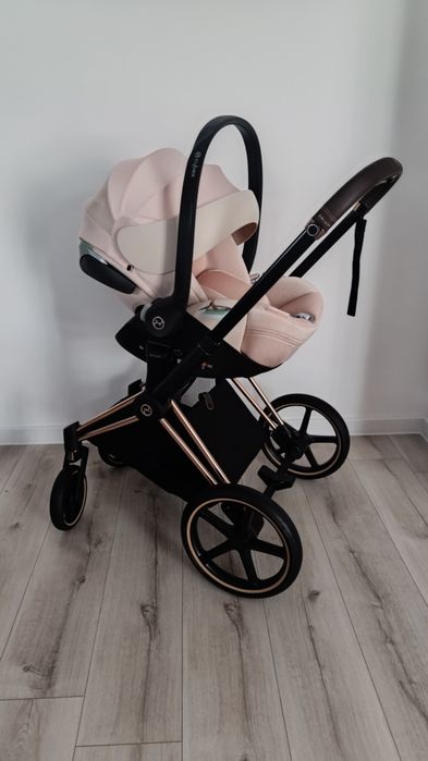 Cybex priam 4.0 wózek dla dziewczynki 4w1 peach pink