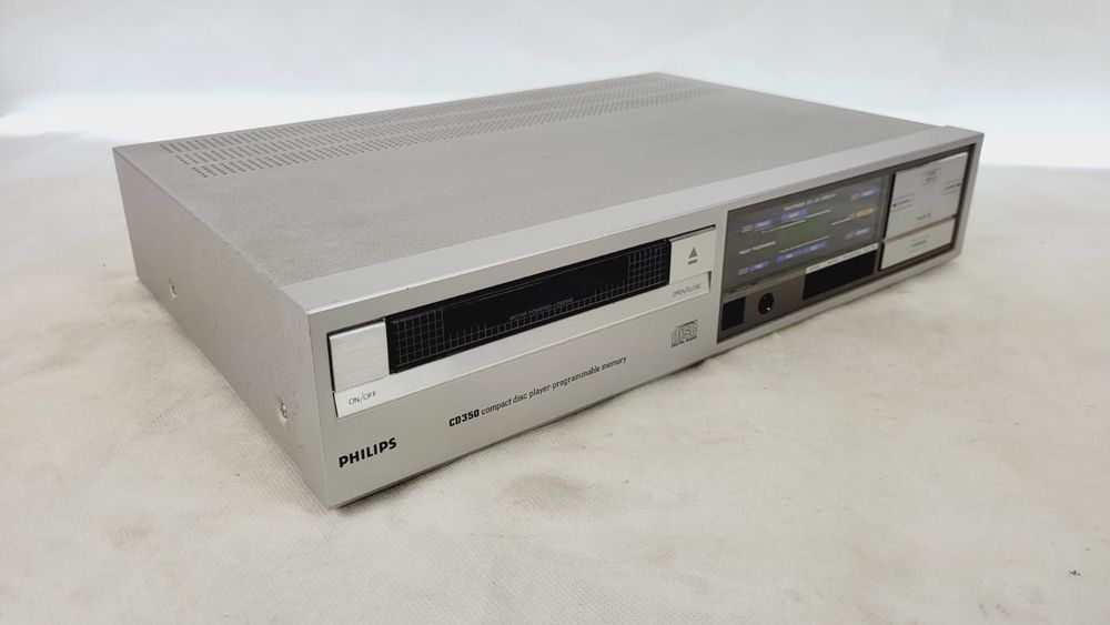 Klasyk Audiofilski Philips CD 350 srebrny 1985r cdm 2