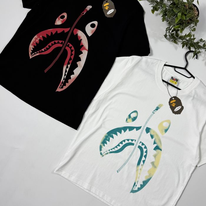 Футболка Bape Tie Die Shark S-XL a bathing ape тай дай акула бейп