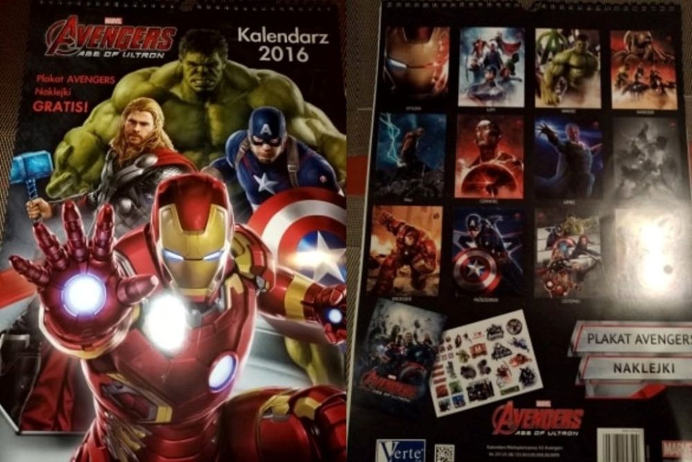 MARVEL AVENGERS 2 Kalendarze Unikaty Gratis wysyłka