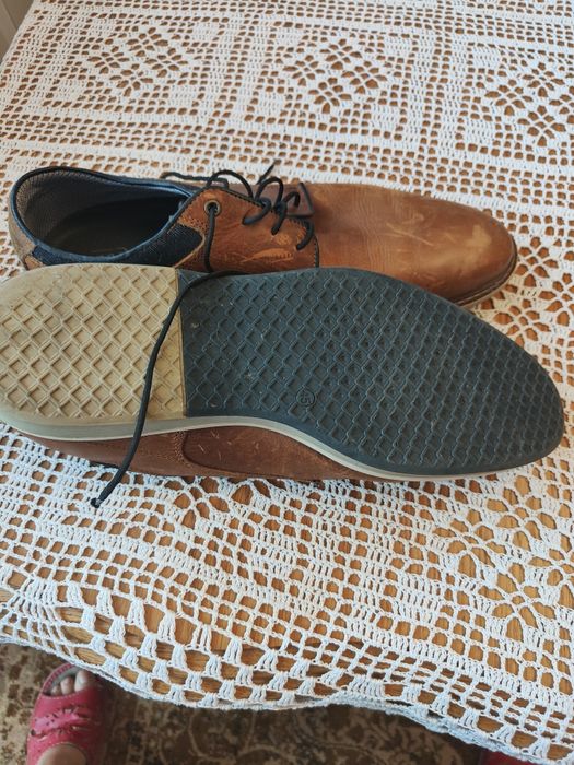 Buty męskie półbuty pantofle skóra naturalna brązowe