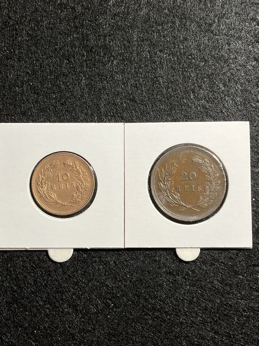 10 e 20 Reis 1891 ( Bronze )