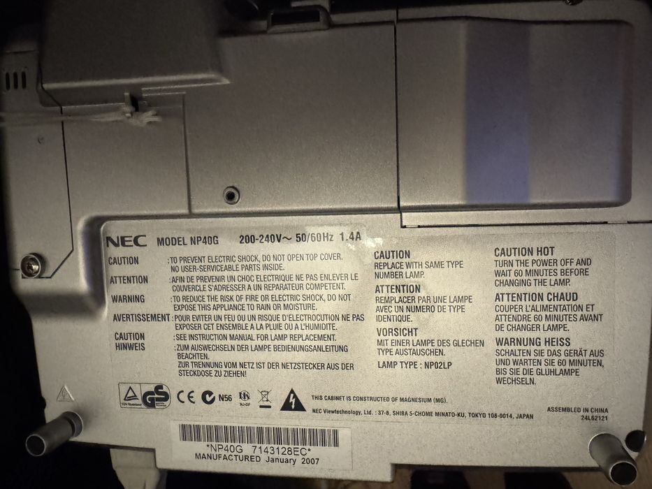 Projektor NEC NP40G