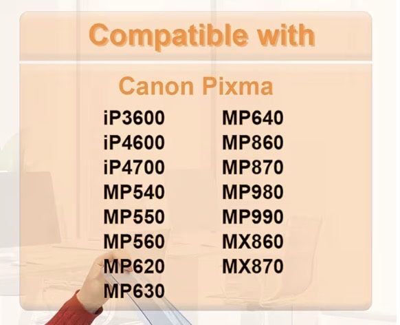 Tinteiros compativeis com Canon MP Pixma MP 540 e nao so