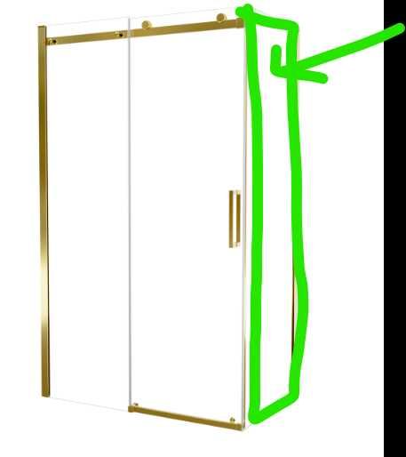 Szyba do prysznica kabina Leroy Laurena GOLD 800x2000x8mm