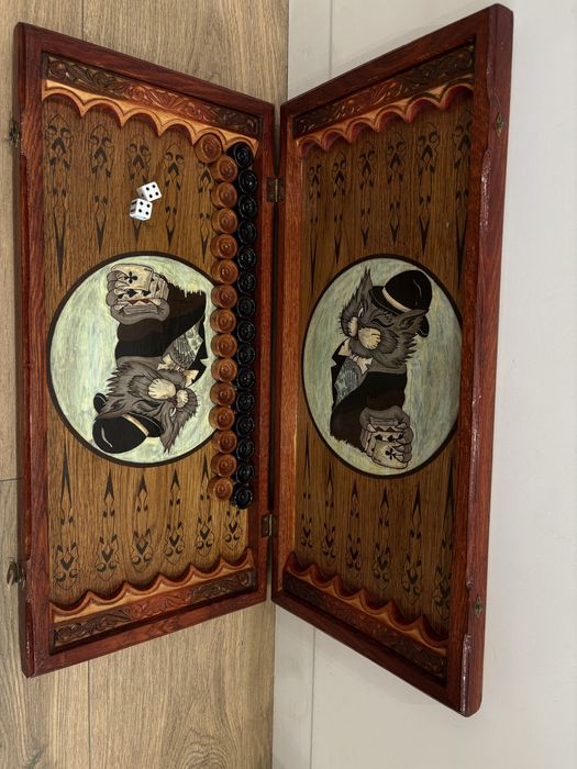 Нарди з натурального дерева, ручна робота