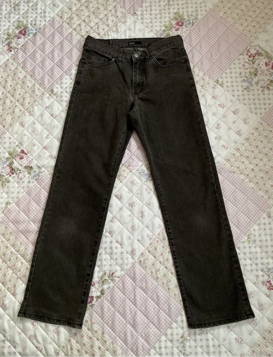 Czarne jeansy z efektem sprania S 36 angels basic mom jeans boyfriend