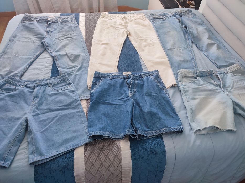 Vendo conjunto de calças e calções como novo