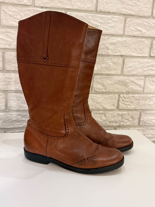 Vero Cuoio American’s Cup skórzane oficerki botki kozaki biker boots