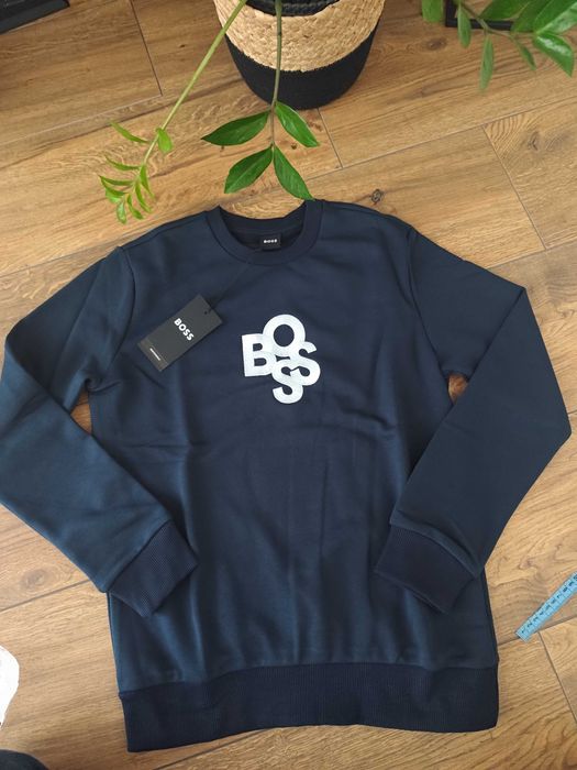 Nowa bluza męska L granatowa Hugo Boss bawełna