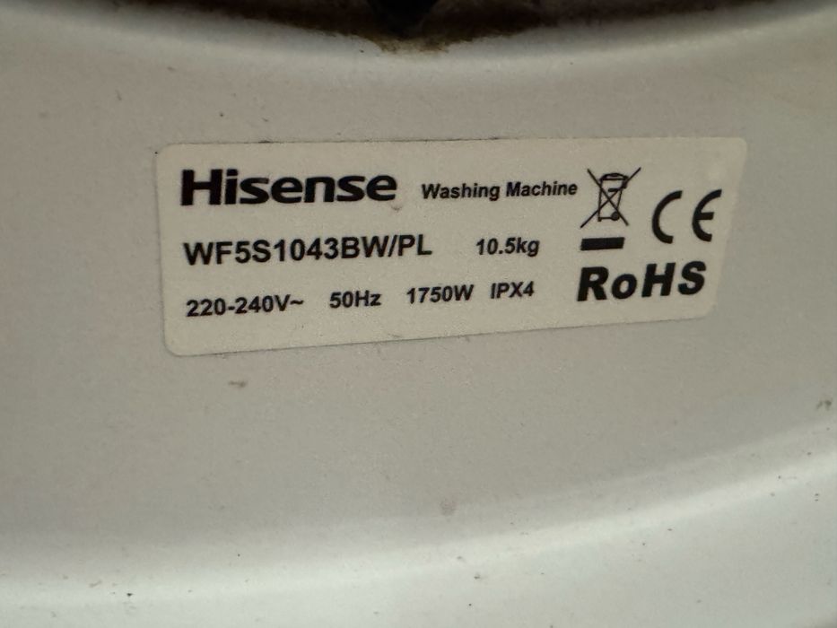 Pralka hisense 10,5 kg 1400 obrotów