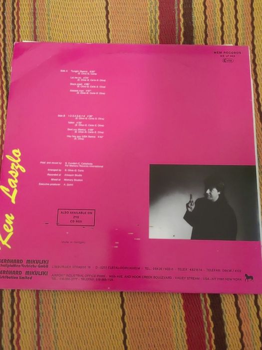Ken Laszlo-Ken Laszlo, album winylowy Italo disco
