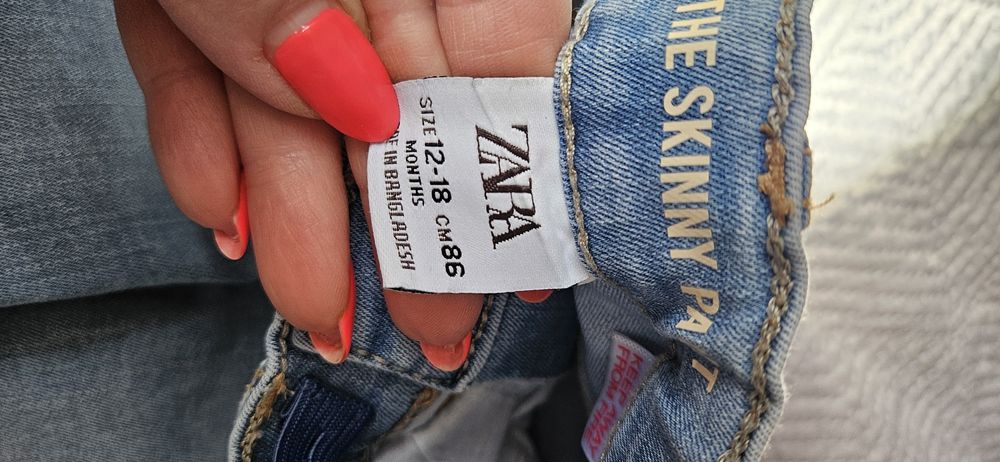 Jeans skinny Zara rozm 86