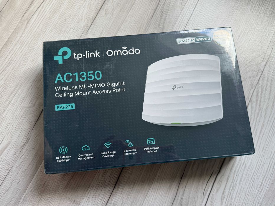 Acess Piont AP TP-LINK EAP225 2,4 5 GHz gigabit 1200Mb AC1350 - NOWY