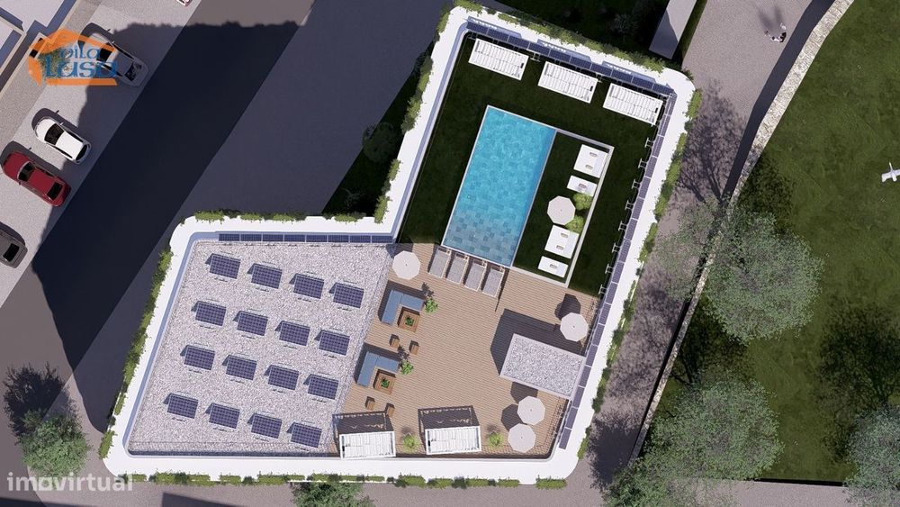 Armação de Pera T0 Novo varanda garagem e piscina na cobertura