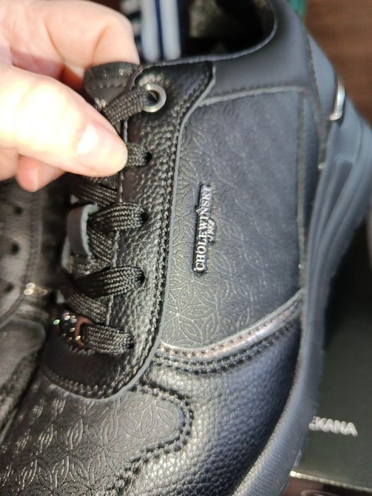 Nowe skórzane buty sneakersy Cholewiński czarne 38