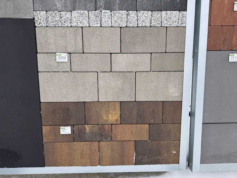 PROMOCJA Kostka brukowa Malaga 6 cm Drewbet melanż szaro grafitowy
